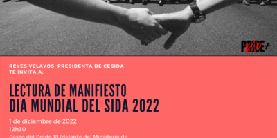Cesida organiza la lectura del manifiesto por el Día Mundial del Sida 2022