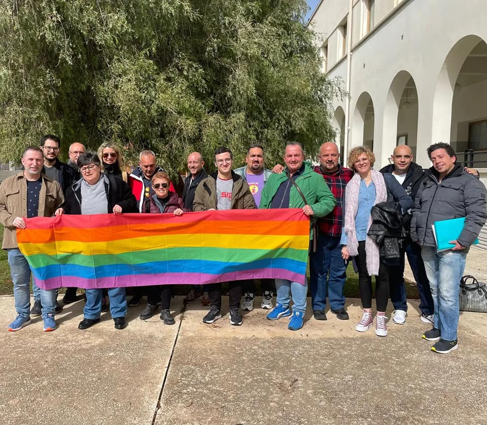 Miembros de asociaciones LGTBI+ de Andalucía en la reunión de torremolinos. 18 febrero 2023